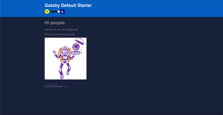 Gatsby in Dark Mode