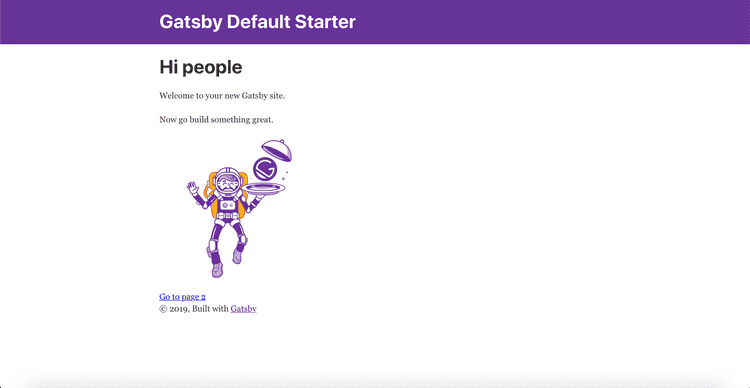 Gatsby Home Page